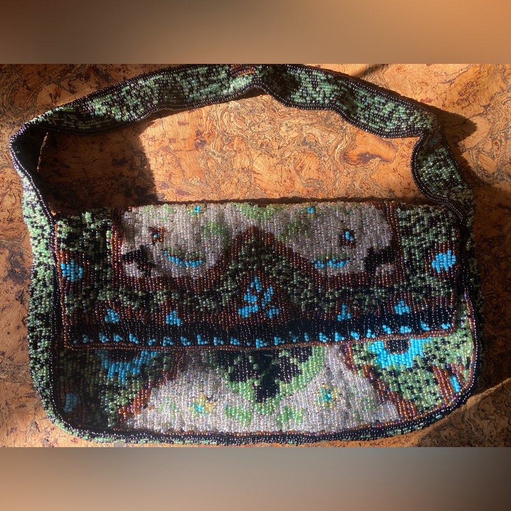Vintage Cache Handmade Beaded Bag